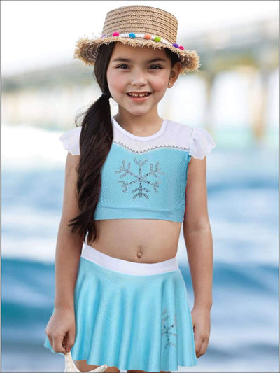 Mia Belle Girls Princess Two Piece Swimsuit | Girls Swimwear