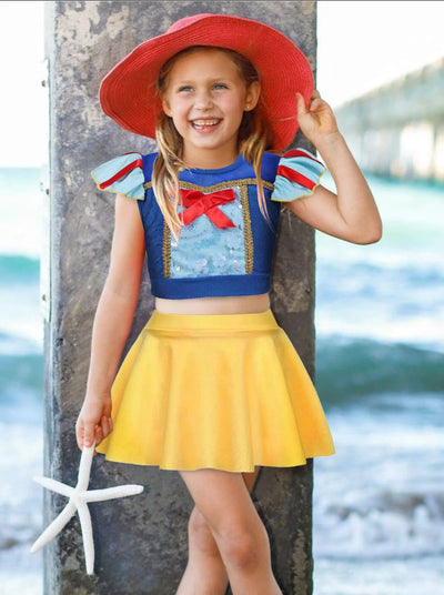 Mia Belle Girls Princess Sparkle Two Piece Swimsuit | Resort Wear