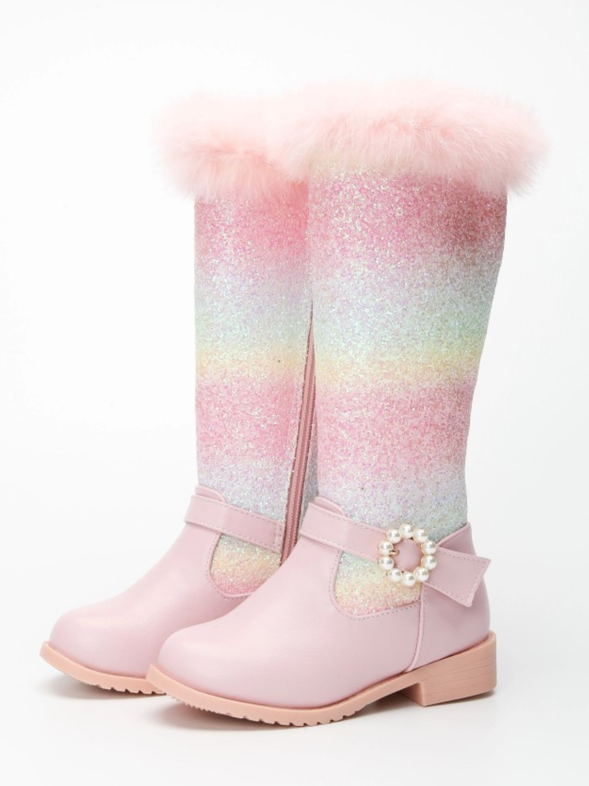 Mia Belle Girls Glitter Rainbow Boots Shoes By Liv Mia