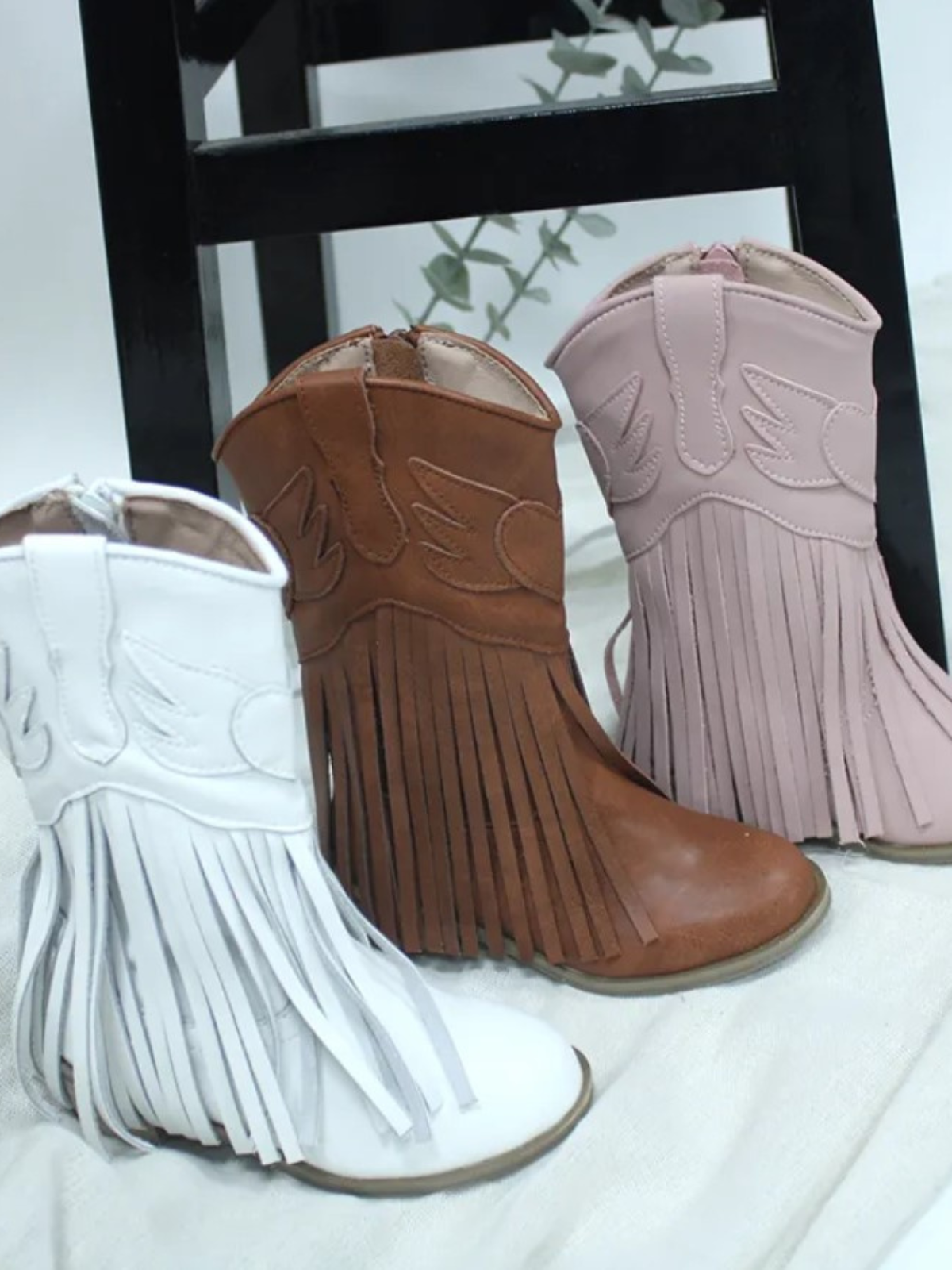 Wild West Charm Fringe Cowboy Boots By Liv and Mia