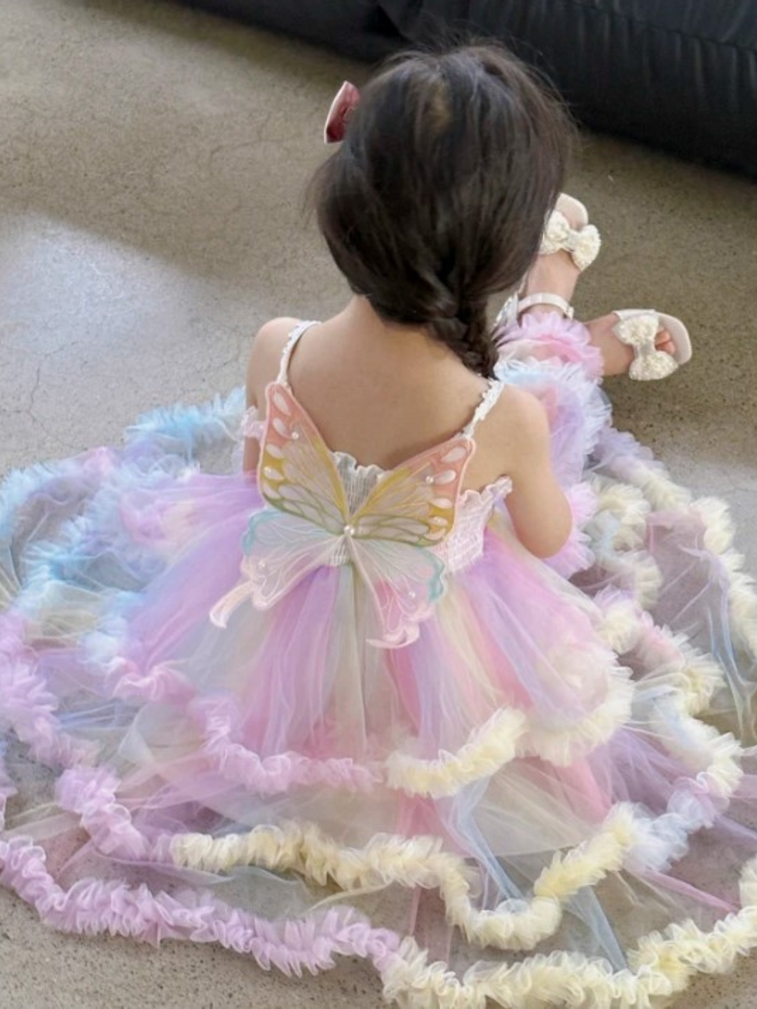 Girls Summer Dresses | Butterfly Wing Smocked Dress | Mia Belle Girls