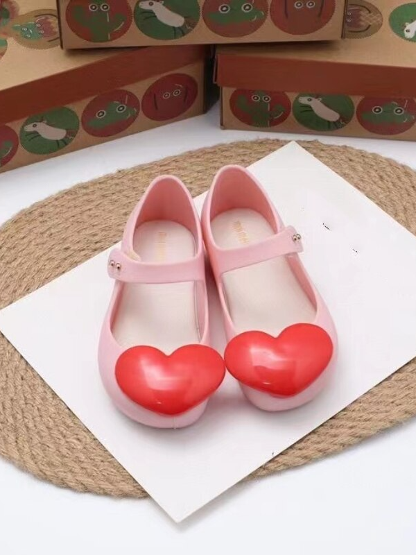 Girls red jelly shoes sales