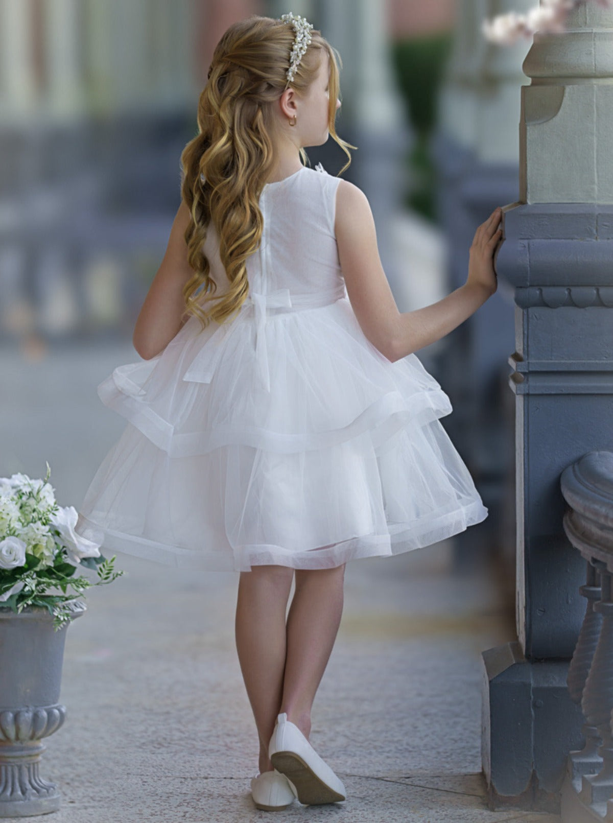 Mia Belle Girls Floral Communion Dress | Girls Communion Dresses