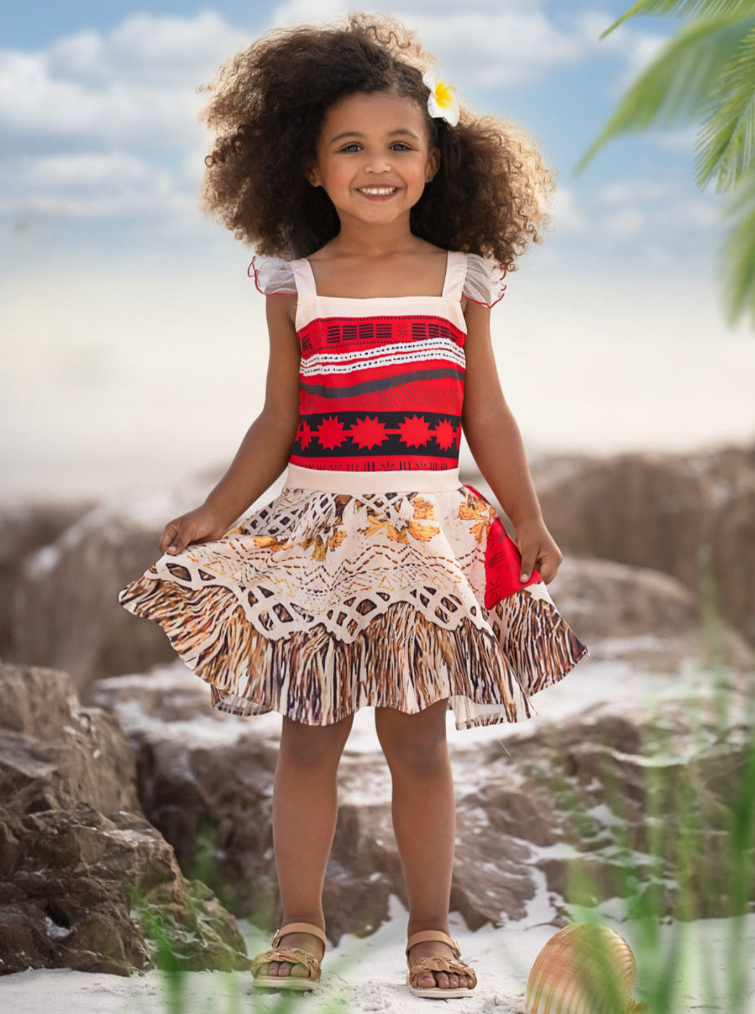 Mia Belle Girls Polynesian Princess Inspired Dress | Princess Dress Up