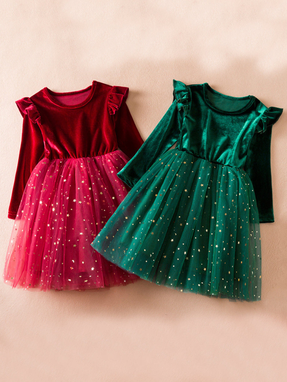 Mia Belle Girls Starry Velvet Tutu Dress | Girls Winter Outfits