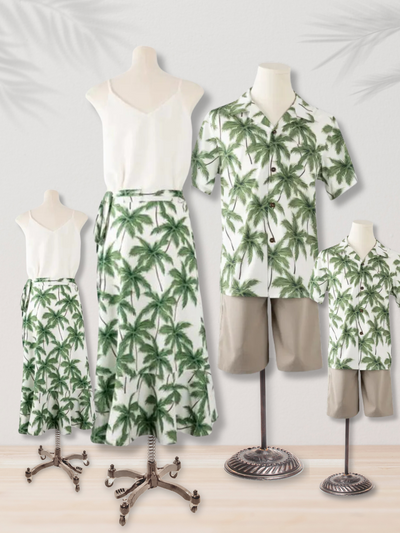 Mia Belle Girls Palm Tree Print Outfit | Family Matching Outfits