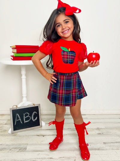 Mia Belle Girls Plaid Skort Set | Back To School Outfits