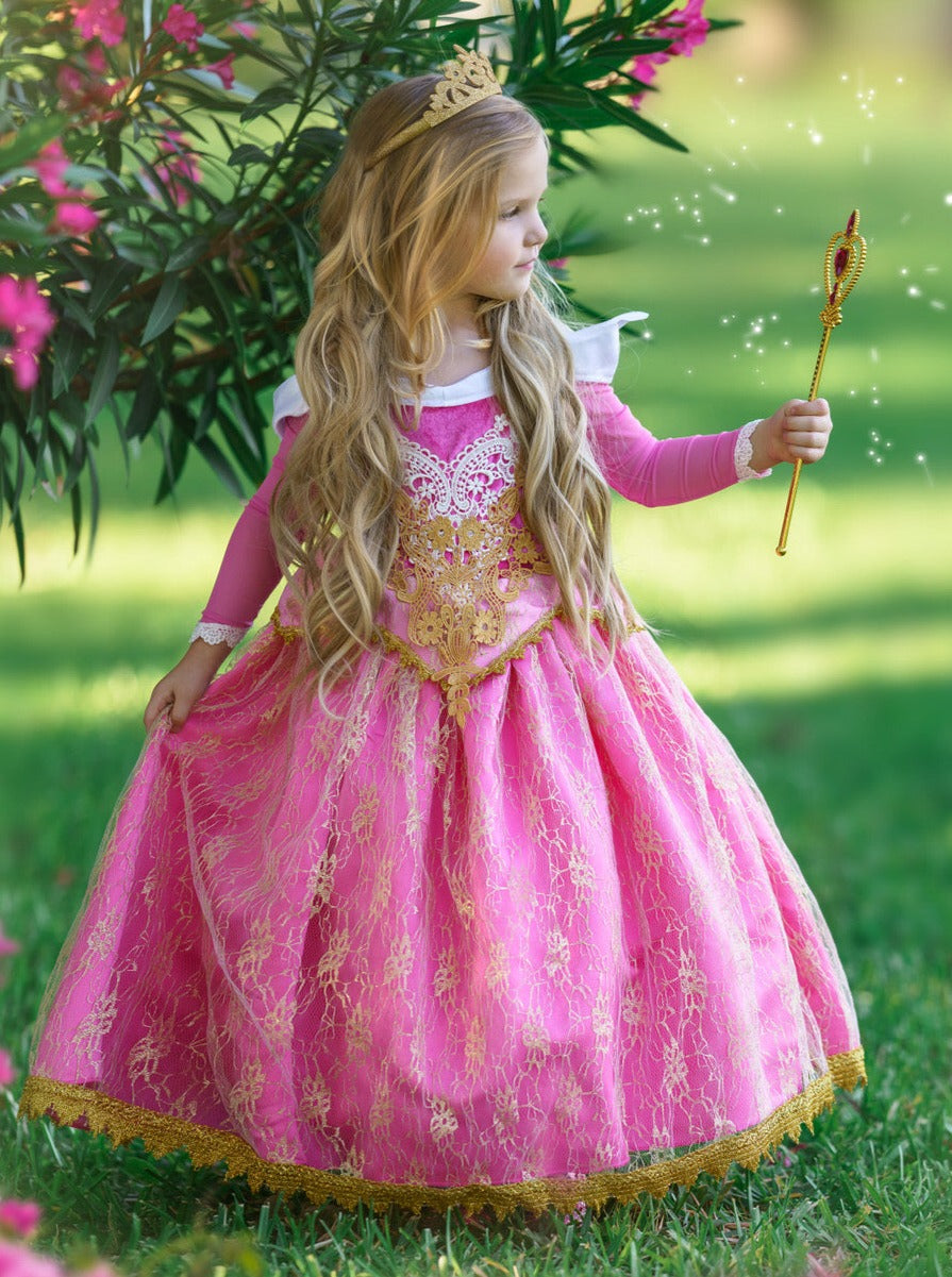 Kids Halloween Costume | Girls Sleeping Beauty Deluxe Princess Gown