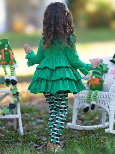 Mia Belle Girls Clover Legging Set | Girls St. Patrick's Day Sets