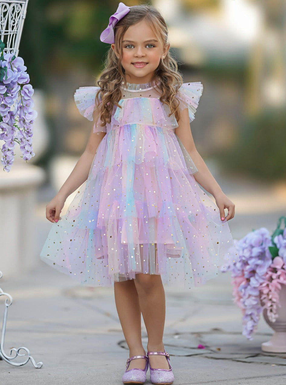 Make It Magical Rainbow Tiered Dress
