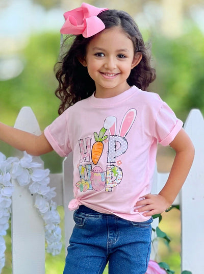 Mia Belle Girls Pink Hip Hop Easter T-Shirt | Easter Tops
