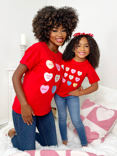 Sweethearts x Mia Belle Girls Mommy And Me Valentine's Day Top