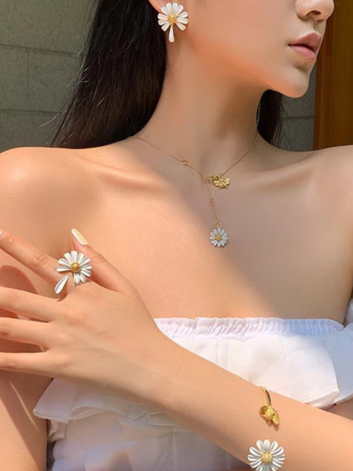 Mia Belle Girls Daisy Flower Ring | Girls Accessories