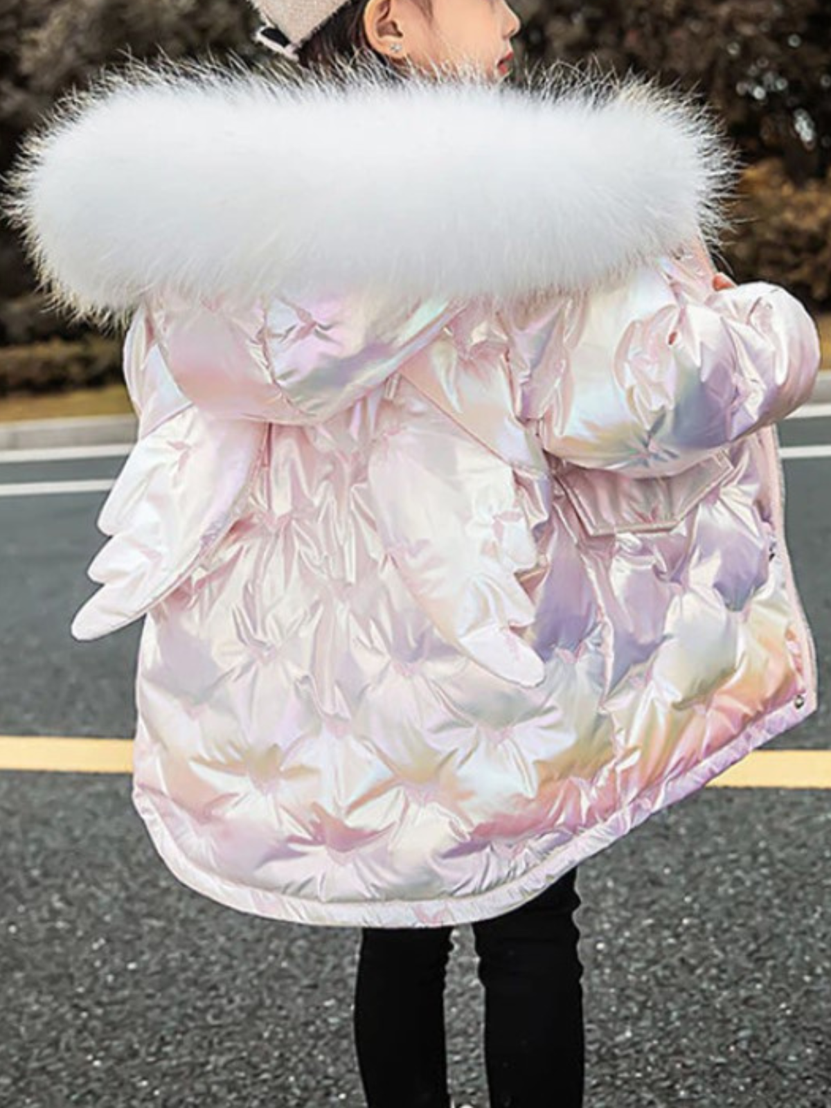 Parka coat sales with angel wings
