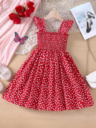 Mia Belle Girls Daisy Floral Smocked Dress | Girls Summer Outfits