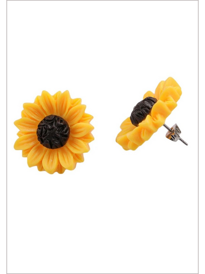 Mia Belle Girls Sunflower Stud Earrings | Girls Accessories