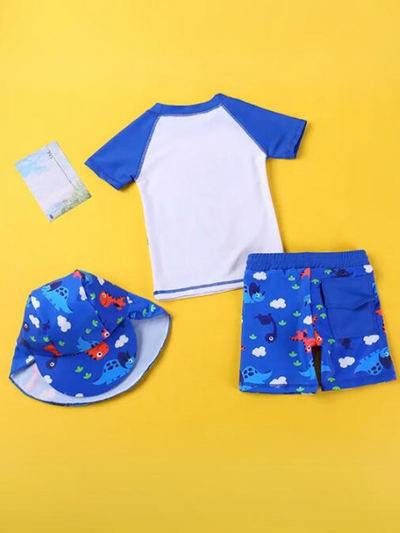 Boys 3pc Swimwear Set | Mia Belle Girls Summer Outfits