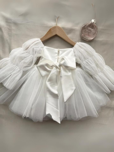 Mia Belle Girls Puff Sleeve Communion Dress | Girls Communion Dresses