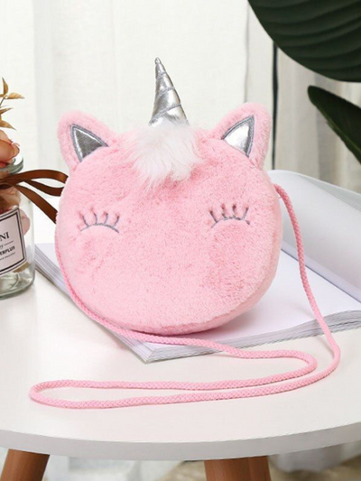 Cutiepie Stylista Fuzzy Unicorn Circle Bag