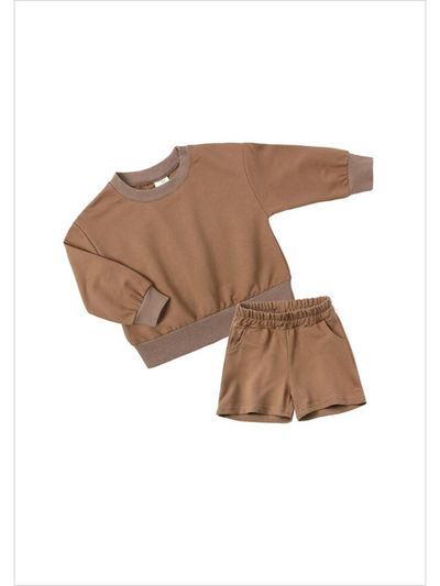 Boys Tracksuit Short Set | Mia Belle Girls Spring Outfits