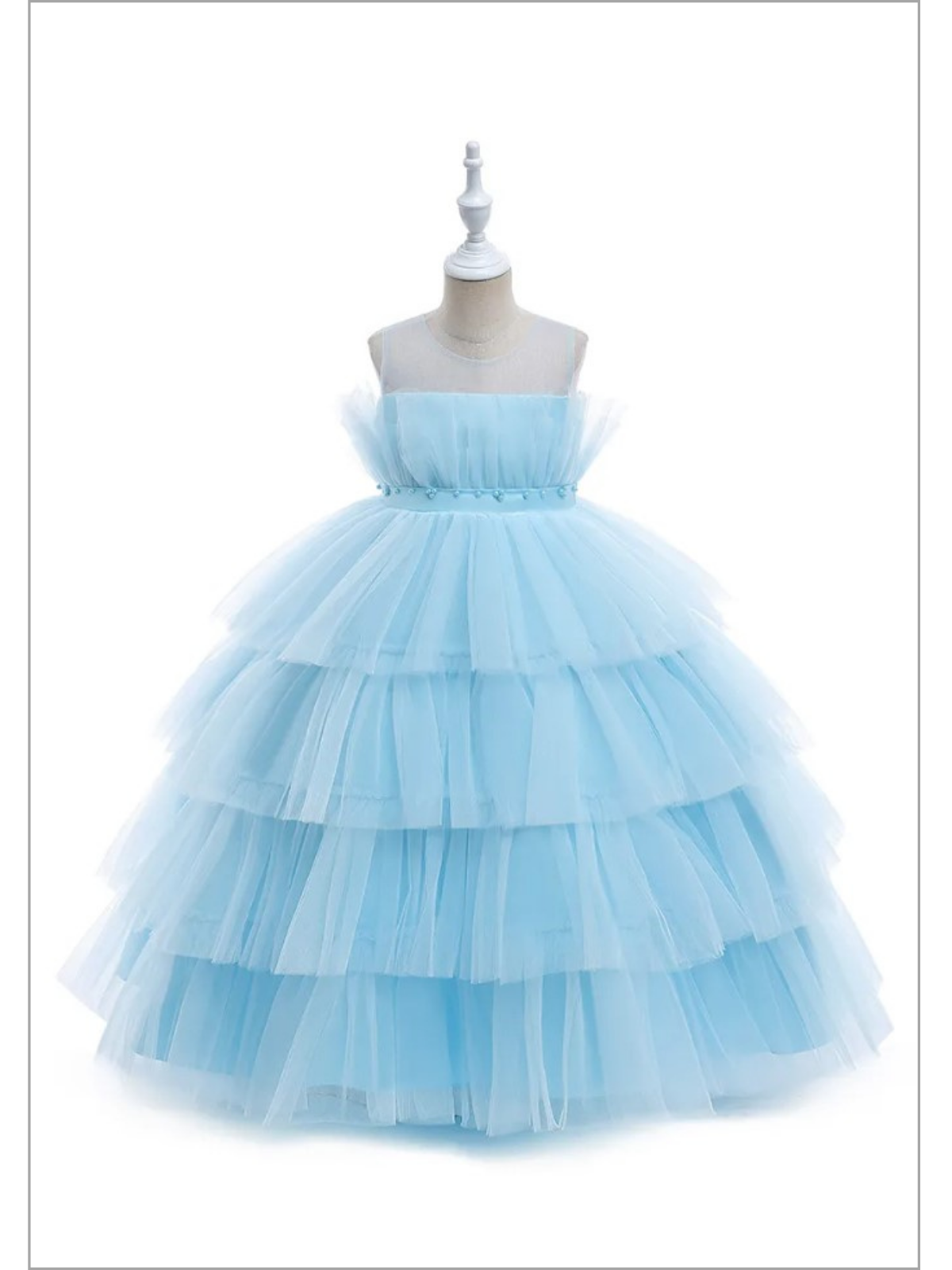 Mia Belle Girls Special Occasion Dresses | Tiered Tulle Gown