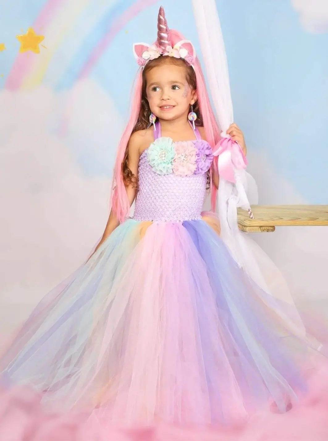 Kids Halloween Costumes| Unicorn Princess Tutu Dress Mia Belle Girls