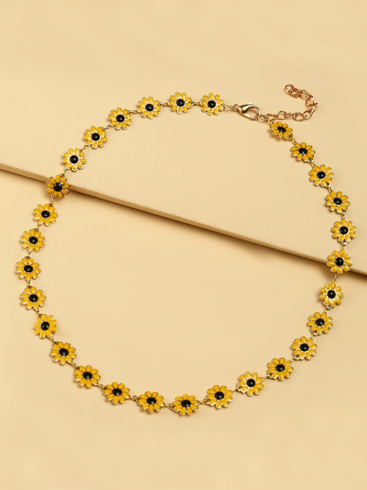 Mia Belle Girls | Enamel Sunflower Necklace | Girls Accessories