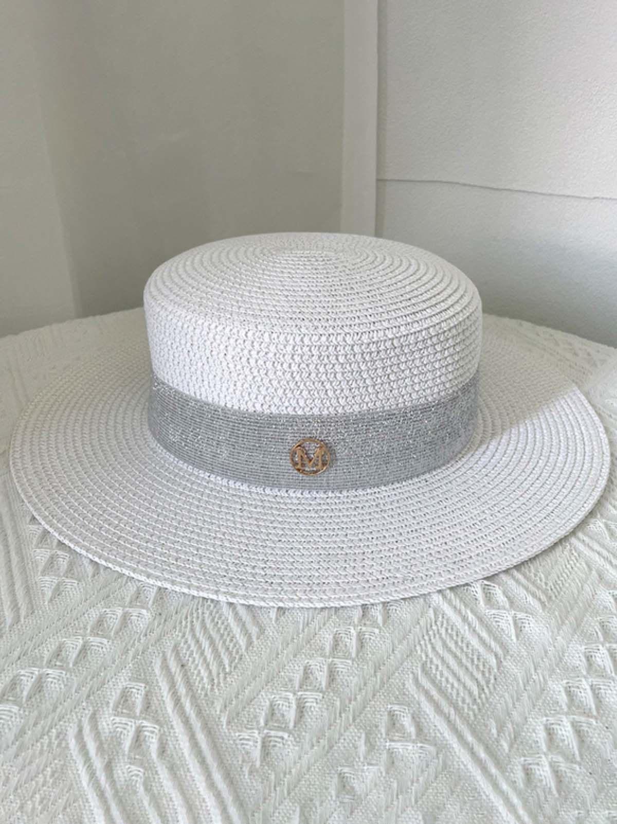 A Touch Of Class Embellished White Boater Hat