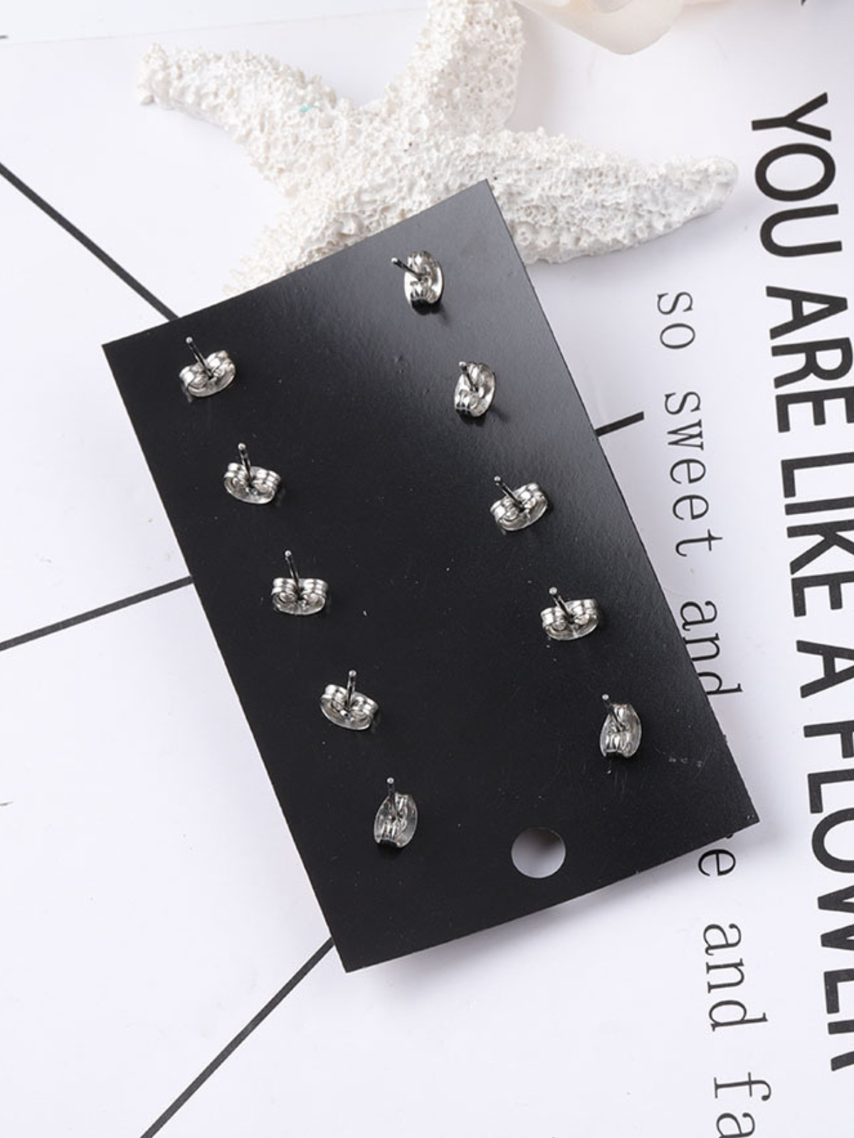 Mia Belle Girls | Acrylic Earrings 5-Piece Set | Girls Accessories