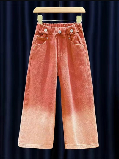 Mia Belle Girls Ombre Wide Leg Jeans | Girls Casual Clothes