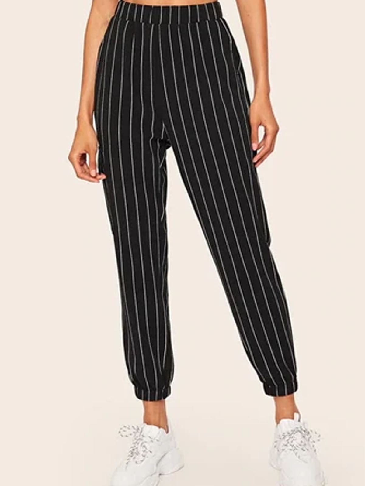 Women's Vertical Striped Casual Pants