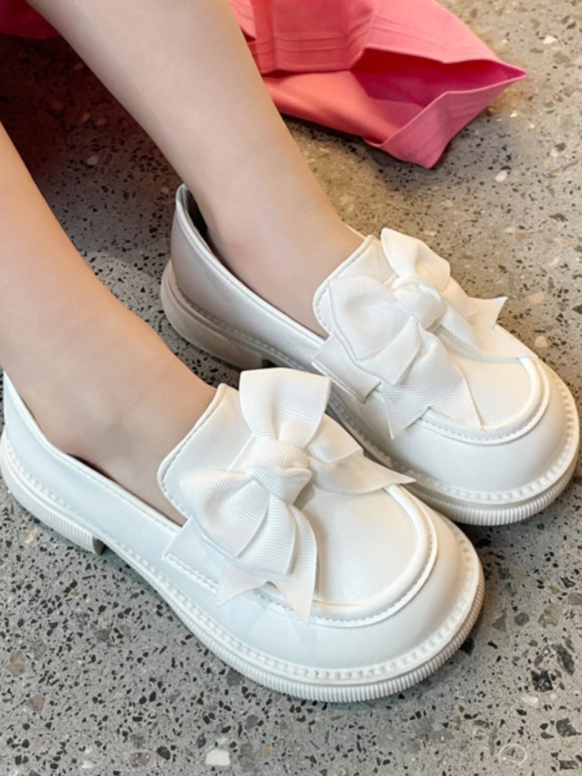 Kids Shoes By Liv & Mia | Girls Non-Slip Statement Bow Loafers 