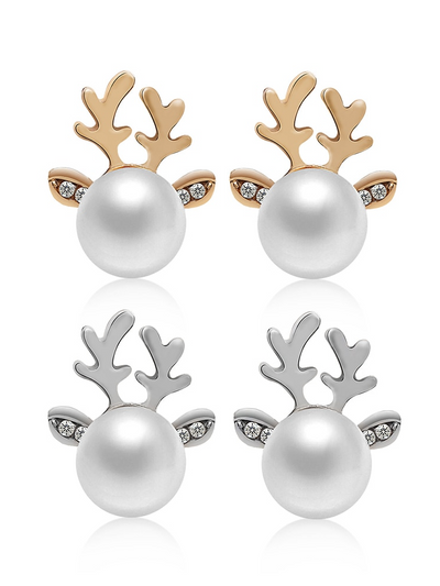 Kids Winter Fashion Accessories | Girls Reindeer Ornament Earrings