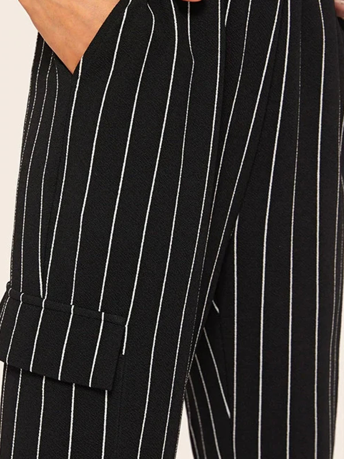 Women's Vertical Striped  Casual Pants