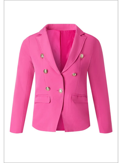 Mia Belle Girls Double Breasted Blazer | Girls Elevated Casual