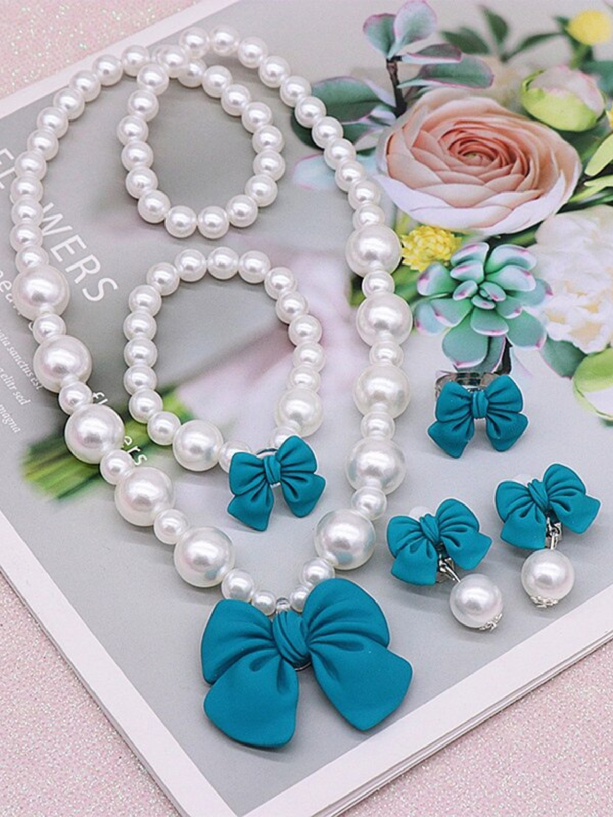 Mia Belle Girls Pearl Jewelry Set | Girls Accessories