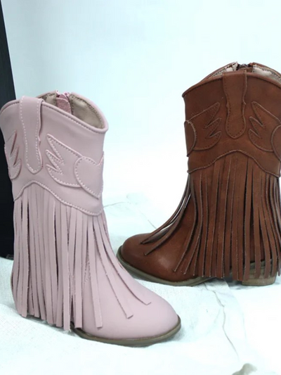 Mia Belle Girls Fringe Cowboy Boots | Shoes By Liv & Mia