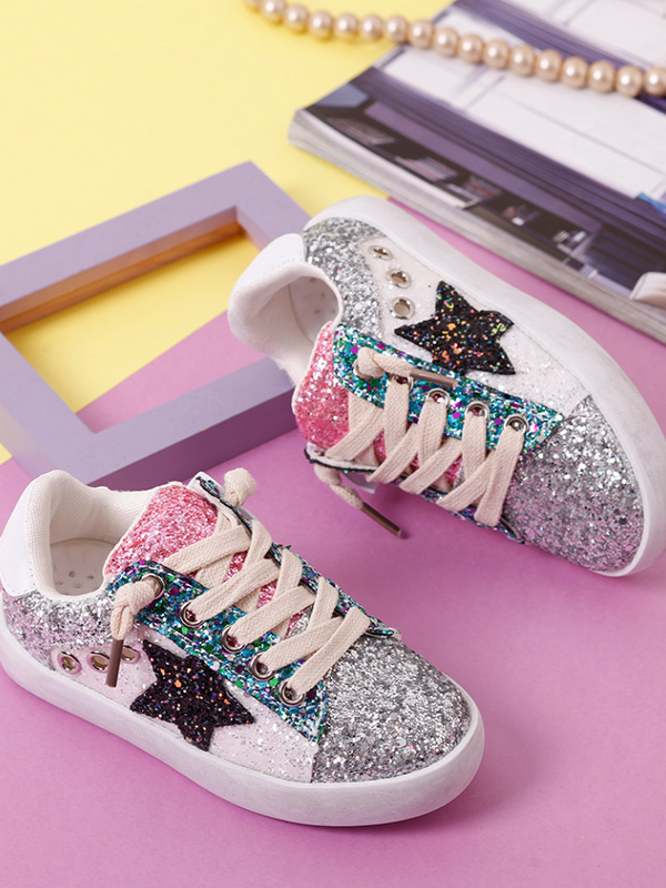 Shoes By Liv And Mia  Girls Sequin Casual Sneakers - Mia Belle Girls