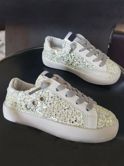 Back To School Shoes | Glitter Causal Sneakers | Mia Belle Girls
