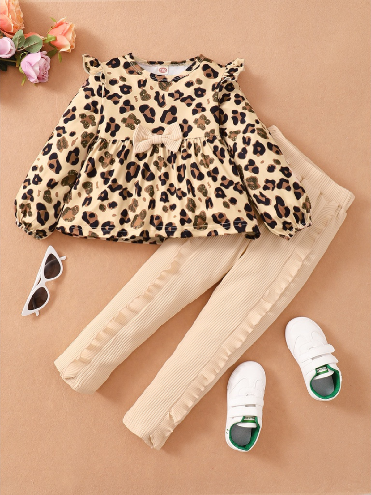 All That Sass Leopard Print Top and Pants Set