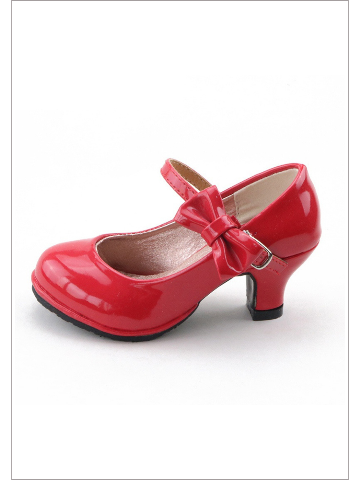 Girls Shoes By Liv and Mia | Red Bow-Embellished Mary Jane Heels