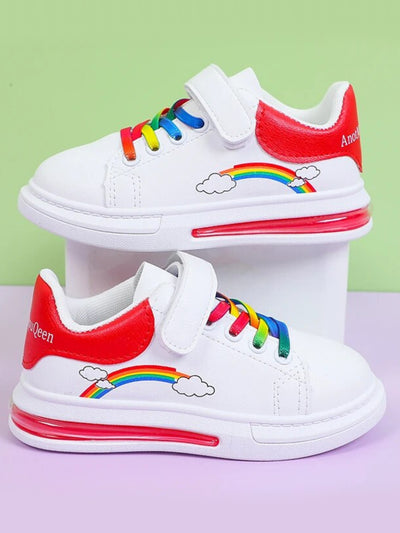 Mia Belle Girls Velcro Rainbow Sneakers | Shoes By Liv And Mia