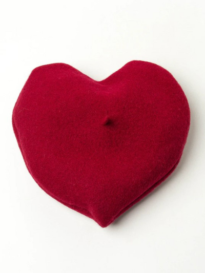 Mia Belle Girls Heart-Shaped Wool Beret | Girls Accessories