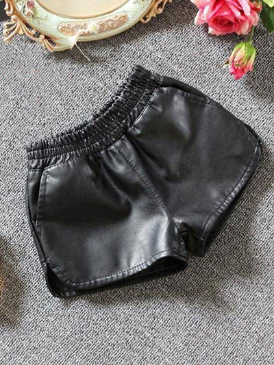Mia Belle Girls Faux Leather Shorts | Girls Fall Outfits
