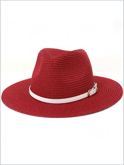 Women's Summer Couture Belt Band Straw Hat
