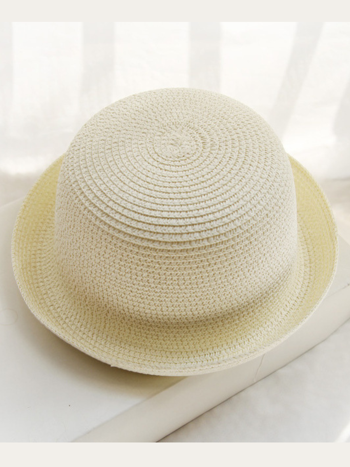 Runway-Ready White Bowler Hat