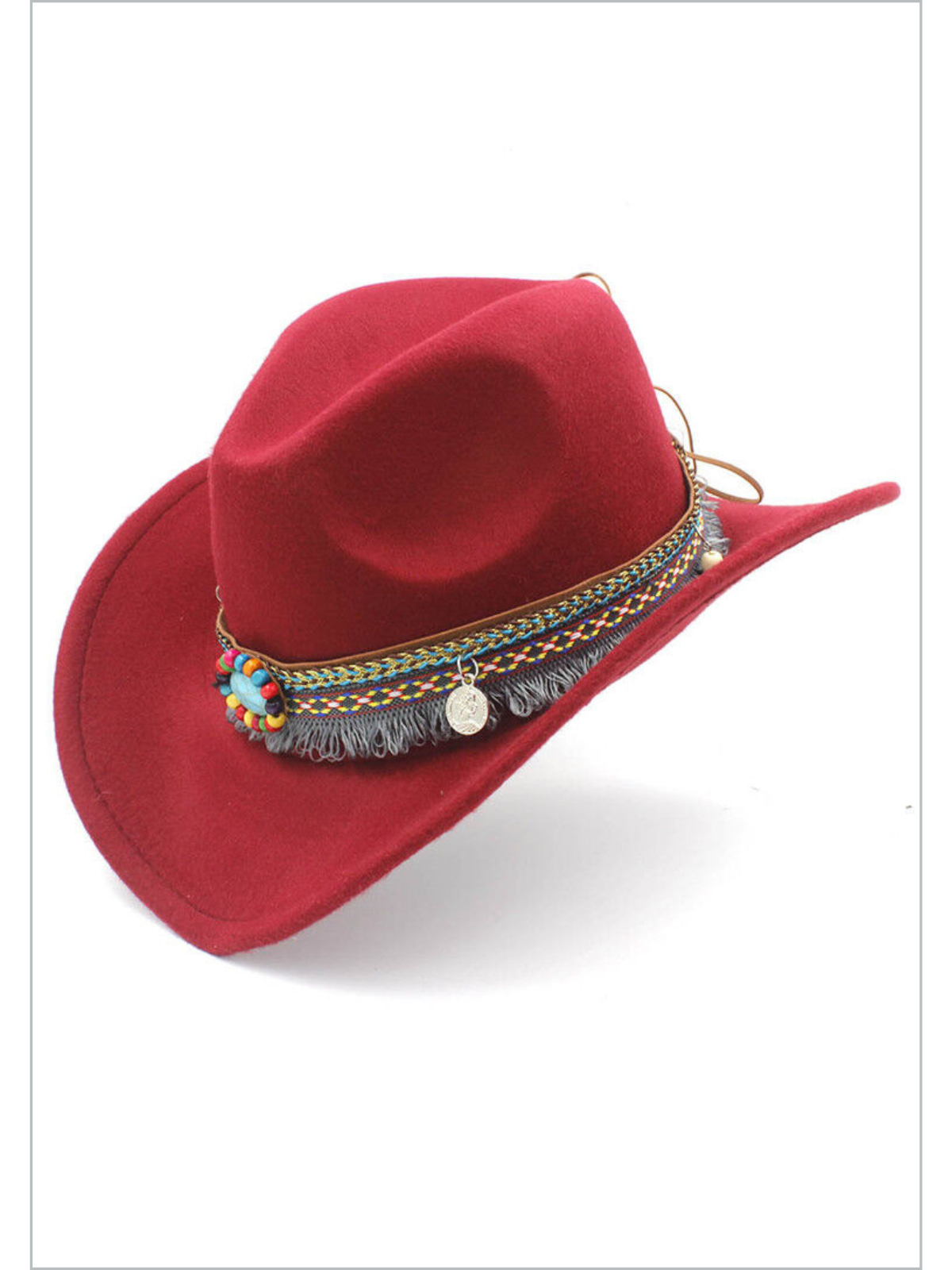 Kids Clothing Accessories | Little Girls Beaded Brim Cowboy Hat