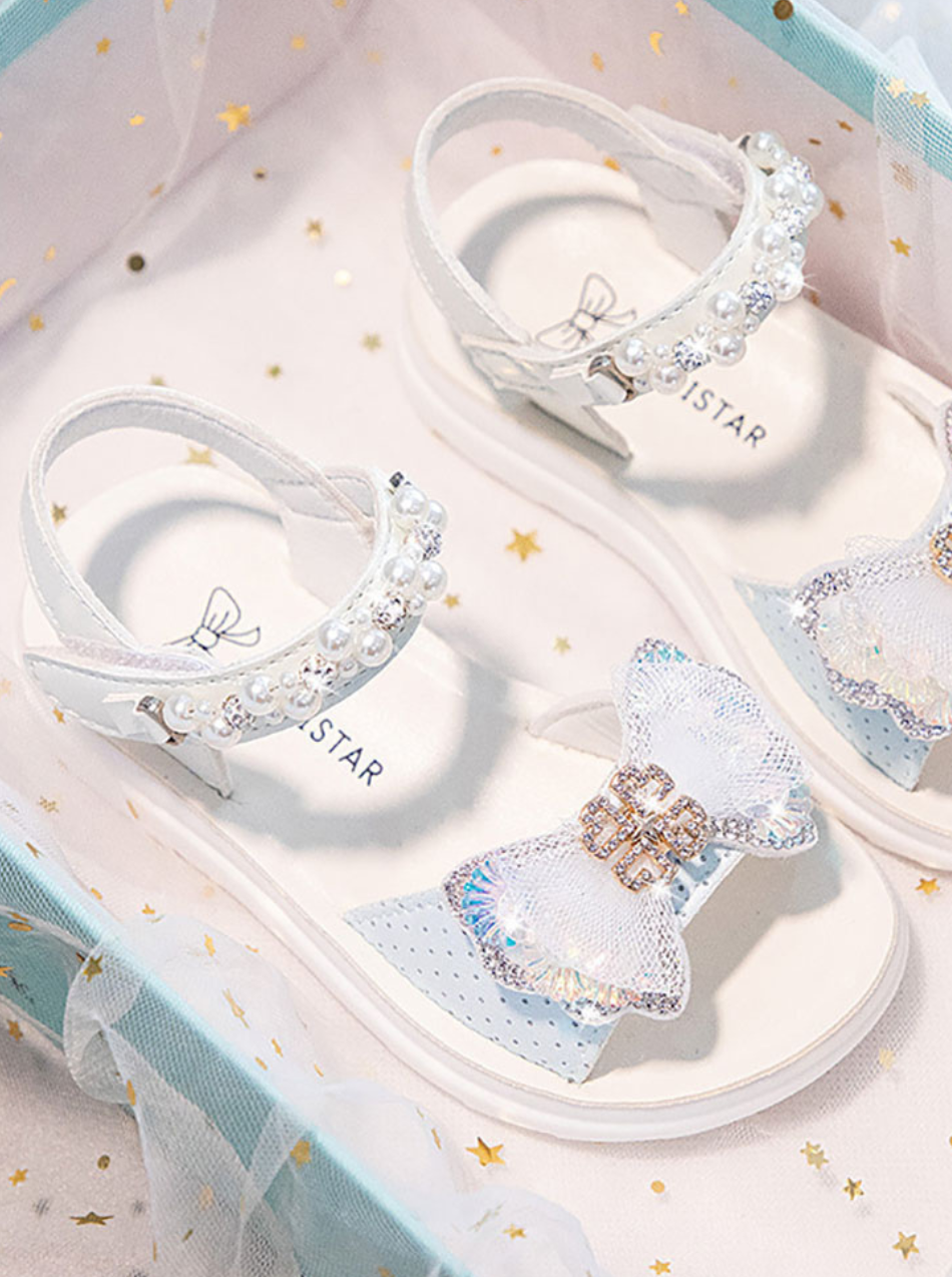 A Precious Diamond Sparkly Strap Sandals by Liv and Mia