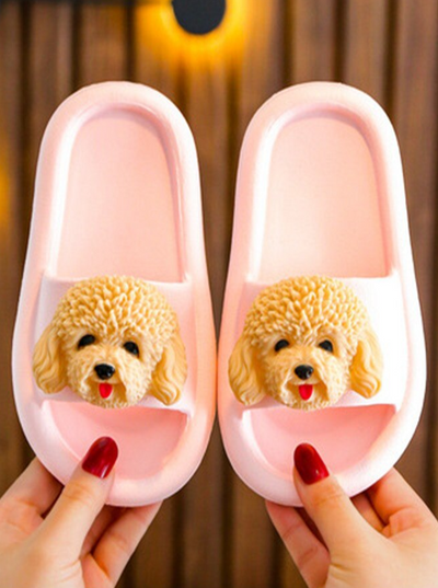 Girls Puppy Love Beach Slides By Liv and Mia - Pink