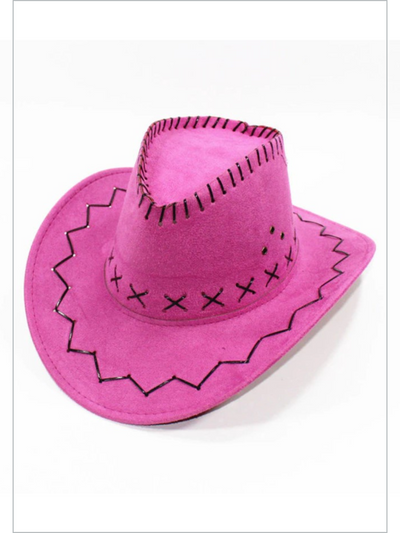 Girls Fashion Accessories | Cowgirl Hot Pink Hat | Mia Belle Girls
